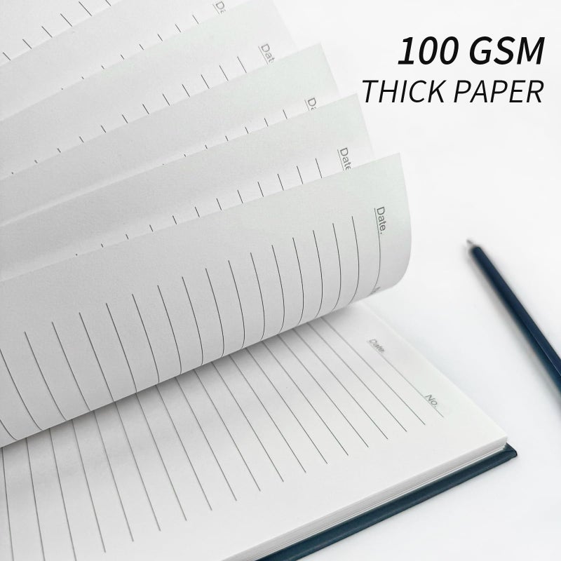 Ouzoustate Lined Spiral Notebook A4 Large Black Journal 8.5"" x 11""-4 Pack 7mm College Ruled Hardcover Notebooks 160 Pages 100GSM Thick Paper for Note Taking School Office Supplies - Image 3